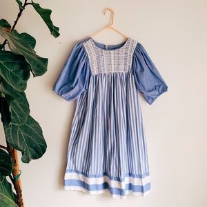 Vintage Kelli Kaye MIdi Striped Mumu Dress Small